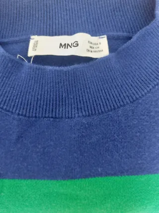 Jersey MNG rayas azul y verde Talla S