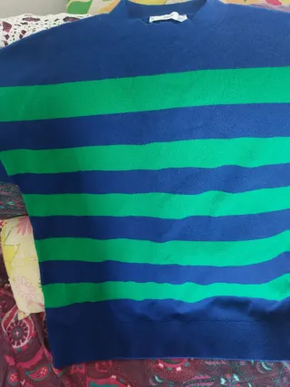 Jersey MNG rayas azul y verde Talla S