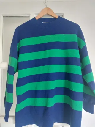 Jersey MNG rayas azul y verde Talla S