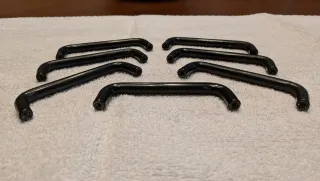 Tiradores negros para puertas (7 unidades)