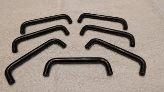 Tiradores negros para puertas (7 unidades)