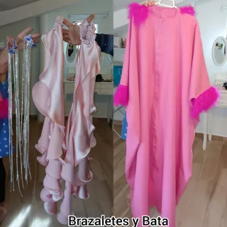 Conjunto Top y Falda Fiesta Rosa/Plata