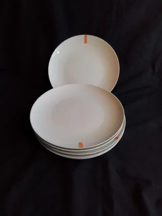 Benetton Platos Llanos Porcelana 6 unidades