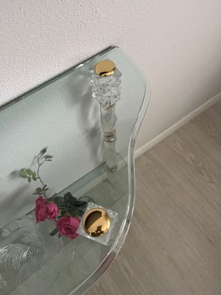 Consola de cristal como nueva