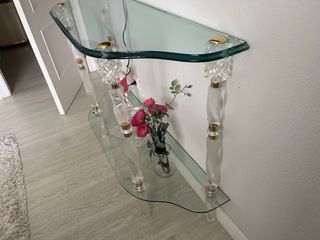 Consola de cristal como nueva