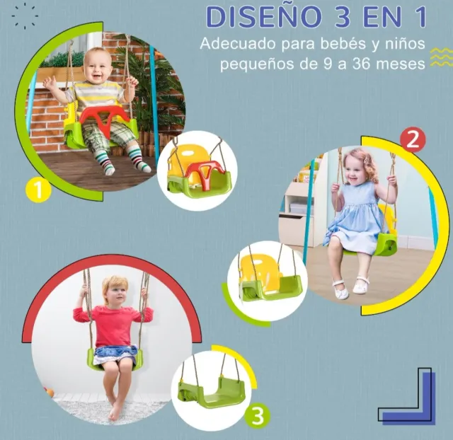 Columpio bebé respaldo desmontable