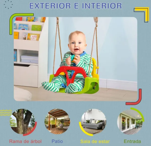 Columpio bebé respaldo desmontable