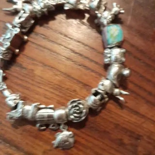 Pulsera Estilo Pandora Plata con Dijes