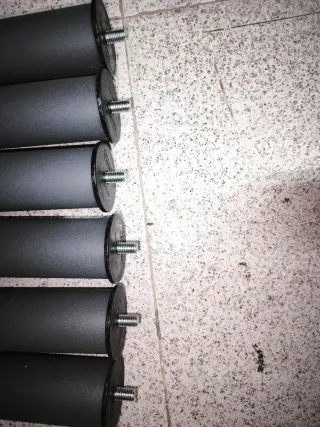 Juego 6 patas metálicas para cama