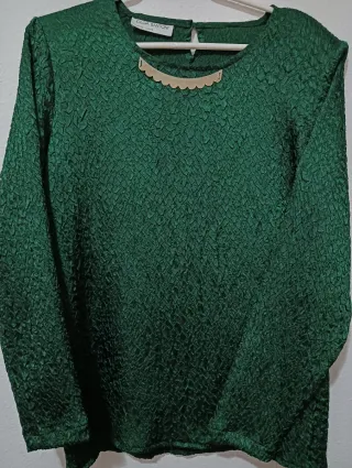 Blusa OLGA SANTONI verde talla M