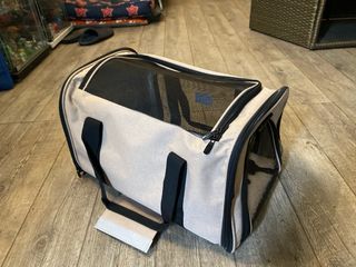 Trasporto per cani/gatti beige e nero