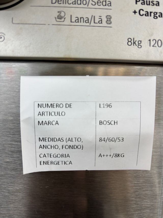 Lavadora Bosch Serie 6 8KG