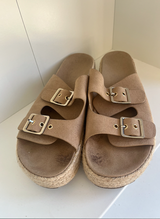 Sandalias plataforma Lefties marrones