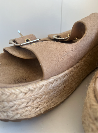 Sandalias plataforma Lefties marrones