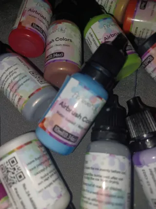 24 Colores Acrílicos para Aerógrafo