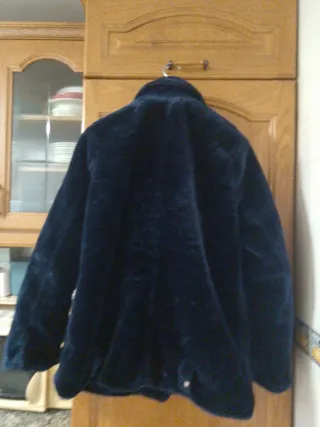 Chaquetón pelo azul biker