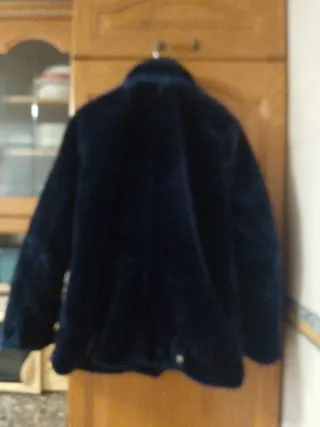 Chaquetón pelo azul biker