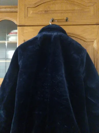 Chaquetón pelo azul biker