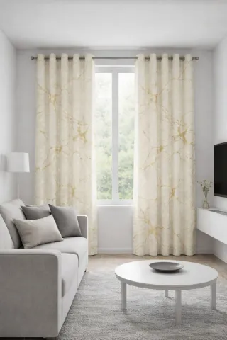 Coppia Tende Beige Oro 140x280