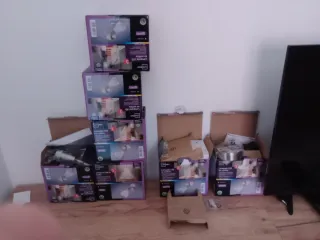 Lámpara LED Techo Plateada/Blanca