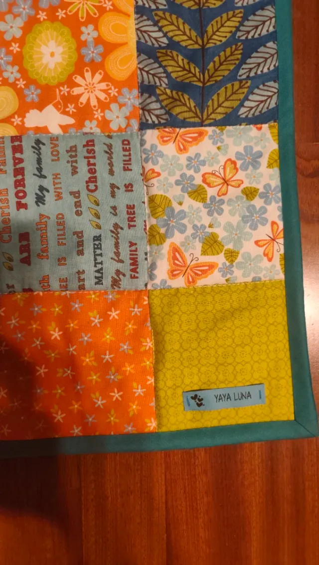 Manta patchwork bebé Artesanal Hecha a Mano