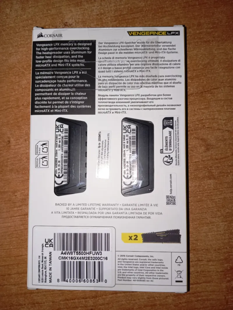 Corsair Vengeance LPX DDR4 16GB (2x8GB) 3200MHz afbeelding 2