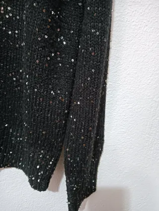 Jersey Vero Moda lentejuelas negro Talla M