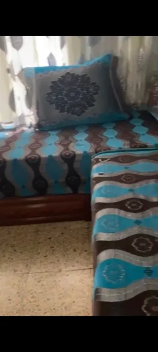 Sofá Marroquí Azul y Marrón