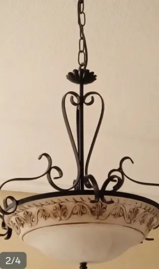 Lámpara de forja artesanal