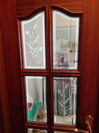 OFERTA. 2 Puertas Madera y Cristal TODO25€