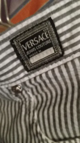 Pantalón Versace Rayas Grises