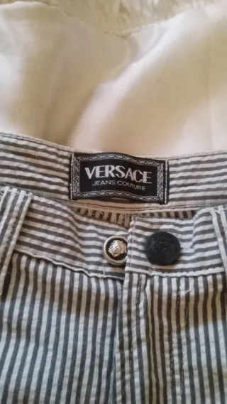 Pantalón Versace Rayas Grises
