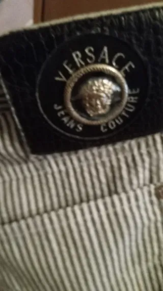 Pantalón Versace Rayas Grises