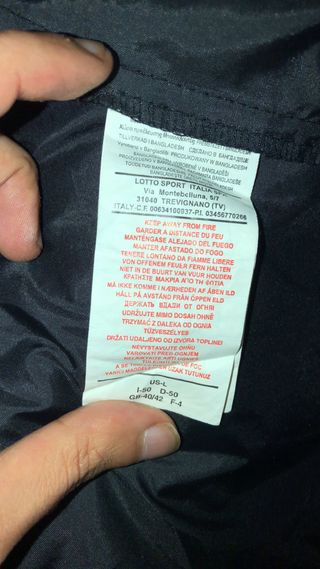 Chubasquero Cortavientos Lotto Negro