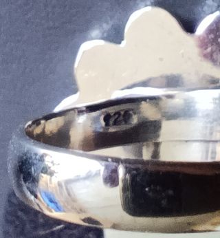 Anillo Plata Diseño Floral Bolitas ajustable