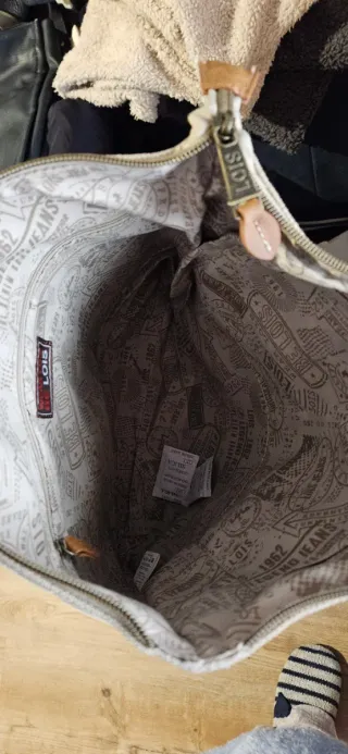 Mochila Lois Jeans Beige y Marrón