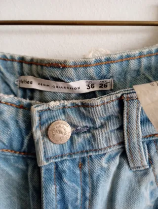 Pantalones Rectos Lefties Bordados Talla M