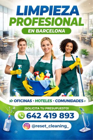 Limpieza de oficinas, comunidades