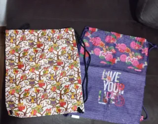 Mochila saquito búhos y smiley