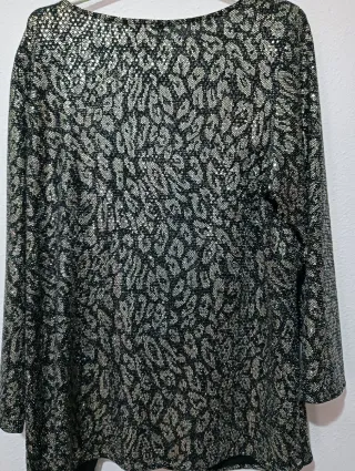 Jersey AYCA mujer lentejuelas negro/plata