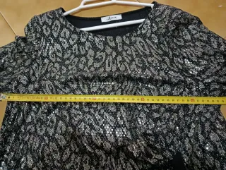 Jersey AYCA mujer lentejuelas negro/plata