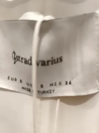 Chaleco largo Stradivarius blanco