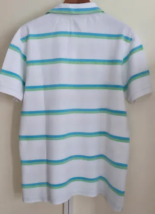 Polo Lacoste Rayas Verdes y Azules