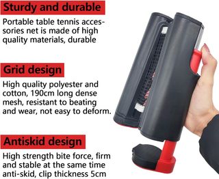 Red Ping Pong Retráctil Portátil Ajustable 170cm
