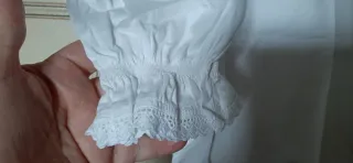 Camicia da notte vintage con pizzo e rose