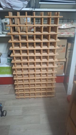 Botellero de pino macizo