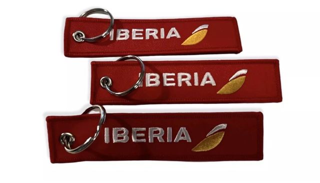 3 Llaveros Bordados Aerolineas IBERIA