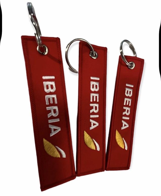 3 Llaveros Bordados Aerolineas IBERIA