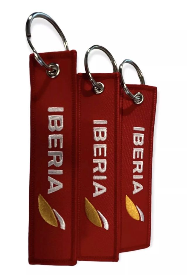 3 Llaveros Bordados Aerolineas IBERIA