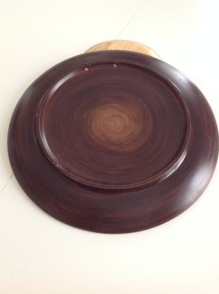 Piatto decorativo DIPINTO Pulcinella e la Luna